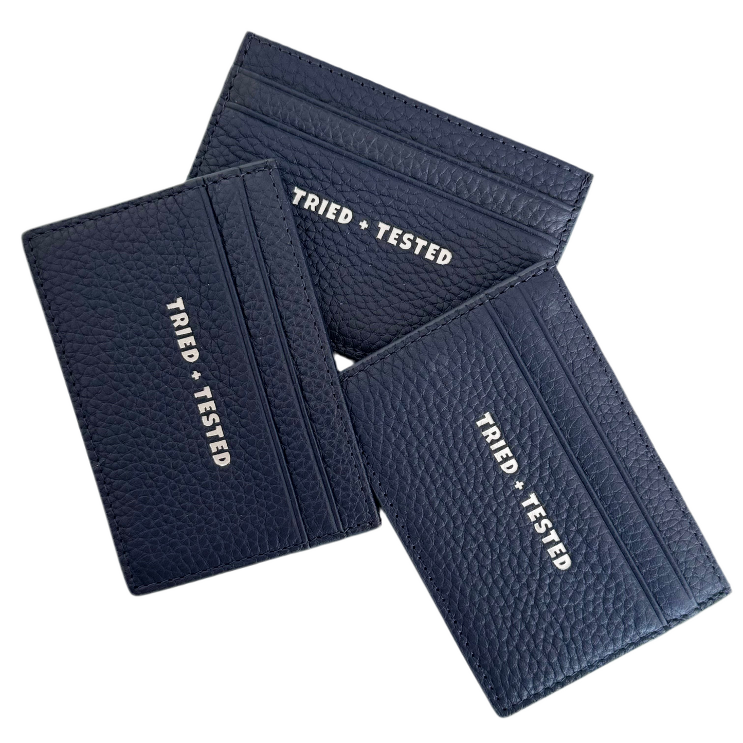 Leather Card Holder "NAVY"